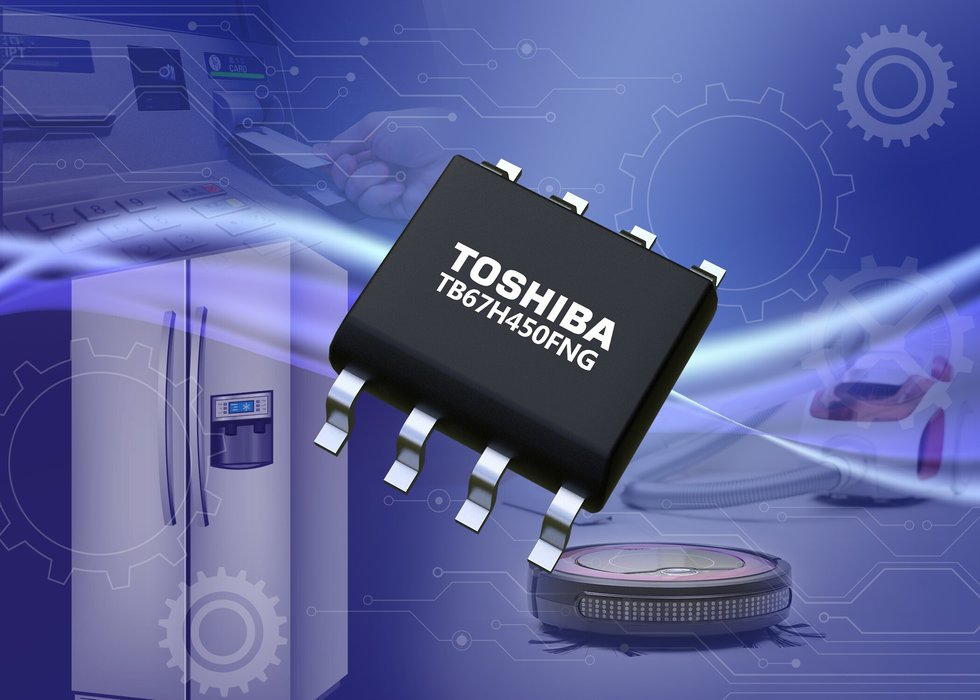 Toshiba lancia un IC driver compatto e ad alta efficienza per motori con spazzole nella comune piedinatura del package HSOP8